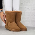 Damenleder Lederstiefel ug 2g6 hellbraun | Mei