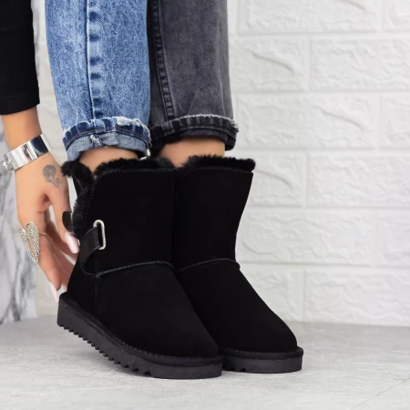 Frauen UG 2G7 Lederstiefel schwarz | Mei