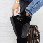 Frauen UG 2G7 Lederstiefel schwarz | Mei