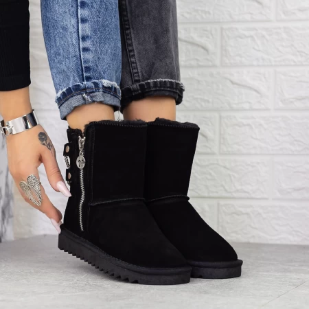 Frauen ug 2G8 Lederstiefel schwarz | Mei