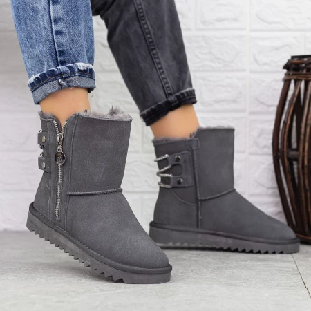 Frauen ug 2g8 Lederstiefel grau Mei