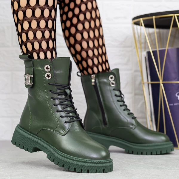Frauenstiefel mit 2W316 Fell Grün | Mei