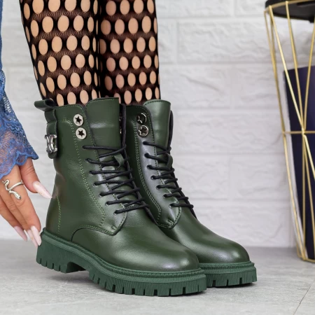 Frauenstiefel mit 2W316 Fell Grün | Mei