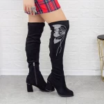 Frauenstiefel mit einem dicken Absatz 2mx539 Black | Mei