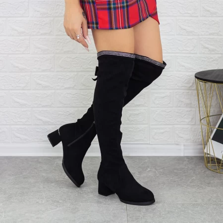 Frauenstiefel mit einem dicken Absatz 2mx550 Black | Mei