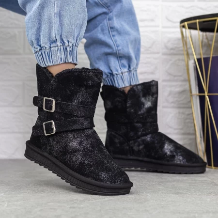 Frauen UG 2N8 Lederstiefel schwarz | Mei