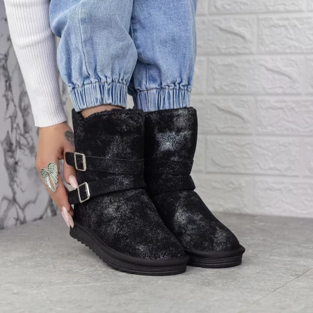 Frauen UG 2N8 Lederstiefel schwarz | Mei