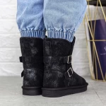 Frauen UG 2N8 Lederstiefel schwarz | Mei