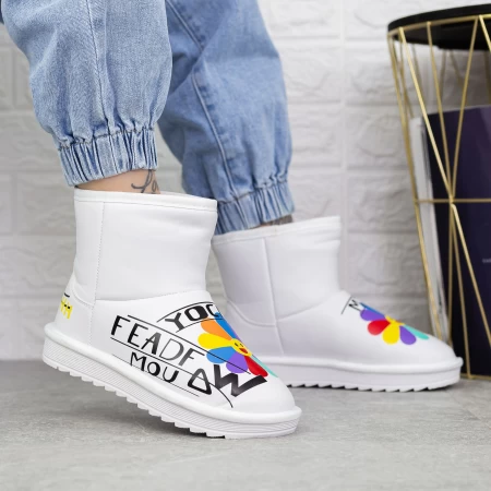 Frauen ug 2n9 Lederstiefel weiß Mei
