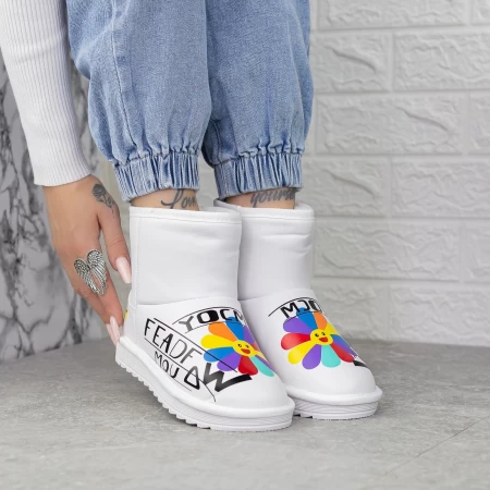 Frauen ug 2n9 Lederstiefel weiß Mei