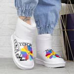 Frauen ug 2n9 Lederstiefel weiß Mei