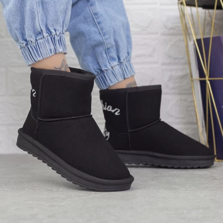 Frauen UG 2N10 Lederstiefel schwarz | Mei