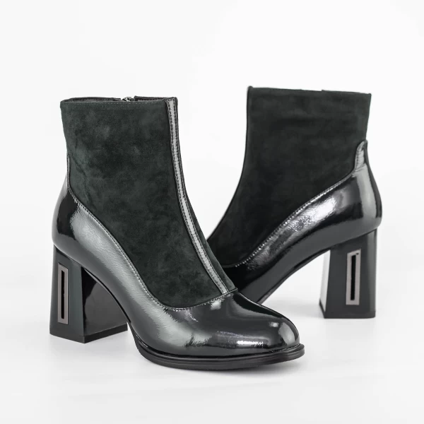 Kurze Stiefel mit einer dicken Ferse K9191-1b Green | Jose Simon