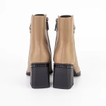 Kurze Stiefel mit einer dicken Ferse K822-1b Khaki | Jose Simon