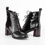 Kurze Stiefel mit einer dicken Ferse K577-30A Black-Chry Jose Simon