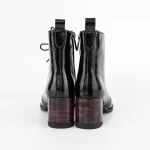 Kurze Stiefel mit einer dicken Ferse K577-30A Black-Chry Jose Simon