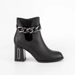 Kurze Stiefel mit einer dicken Ferse K9191-3a Black | Jose Simon