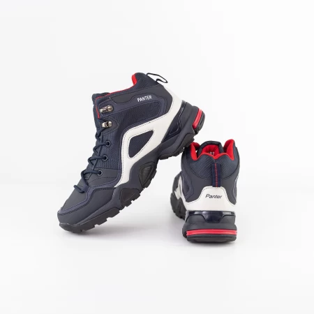 Männer 11-b dunkelblau-rote Stiefel der Männer Leopard