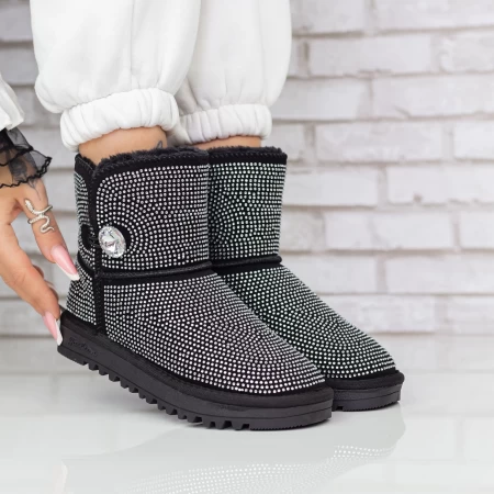 Frauen UG 2W325 Lederstiefel Black-Biała | Mei