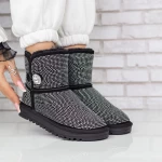 Frauen UG 2W325 Lederstiefel Black-Biała | Mei