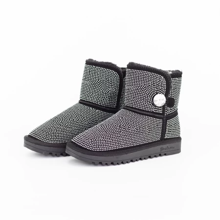 Frauen UG 2W325 Lederstiefel Black-Biała | Mei