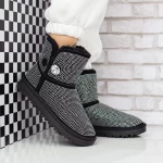 Frauen UG 2W325 Lederstiefel Black-Biała | Mei