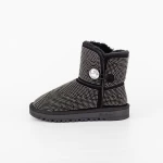 Frauen UG 2W325 Lederstiefel Black-Gunmetal | Mei