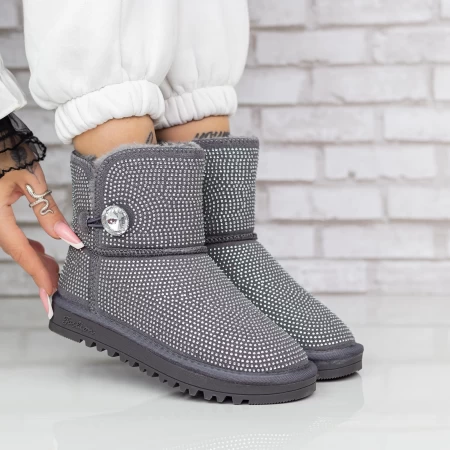 Frauen UG 2W325 Lederstiefel grau | Mei