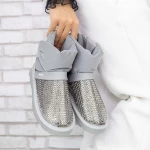 Frauen ug 2in18 Lederstiefel grau Mei