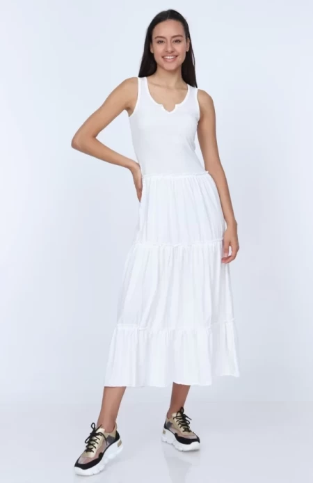 Frauenkleid 8319 Weiß ADROM