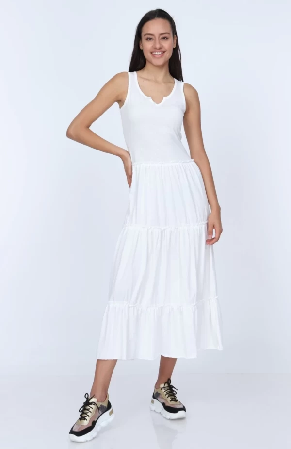 Frauenkleid 8319 Weiß ADROM