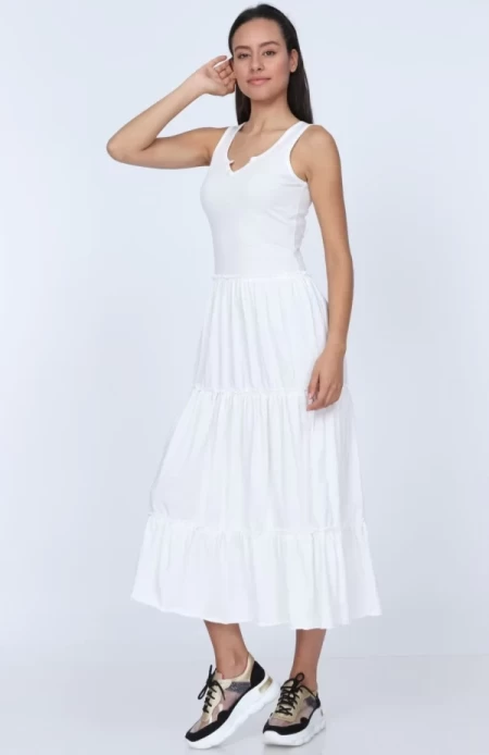 Frauenkleid 8319 Weiß ADROM