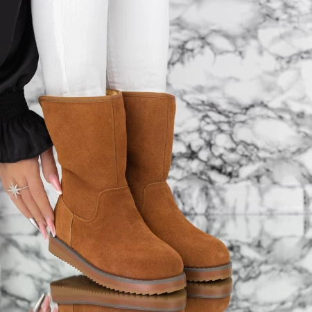 Frauen ug 2mx522 Lederstiefel hellbraun Mei