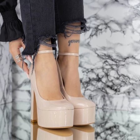 Dicke Absätze und 2xkk1 Beige Schuhe Mei