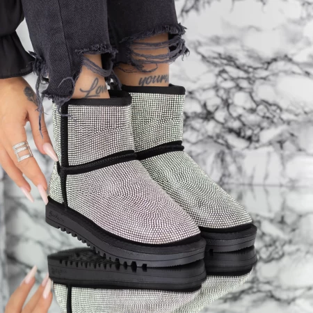Frauen UG 2W35 Lederstiefel Black-Biała | Mei
