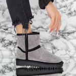Frauen UG 2W35 Lederstiefel Black-Biała | Mei