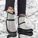 Frauen UG 2W35 Lederstiefel Black-Biała | Mei