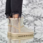 Frauen UG 2W35 Lederstiefel beige-White Mei