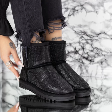 Frauen UG 2W35 Lederstiefel schwarzschwarz-schwarz Mei