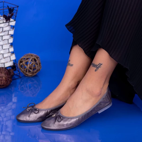 WH1928 Gunmetal Ballerinas Mei