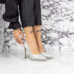 Schuhe mit einer dünnen Ferse und 2yz2 Plattform Silber Mei
