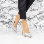 Schuhe mit einer dünnen Ferse und 2yz2 Plattform Silber Mei