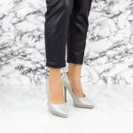 Schuhe mit einer dünnen Ferse und 2yz2 Plattform Silber Mei
