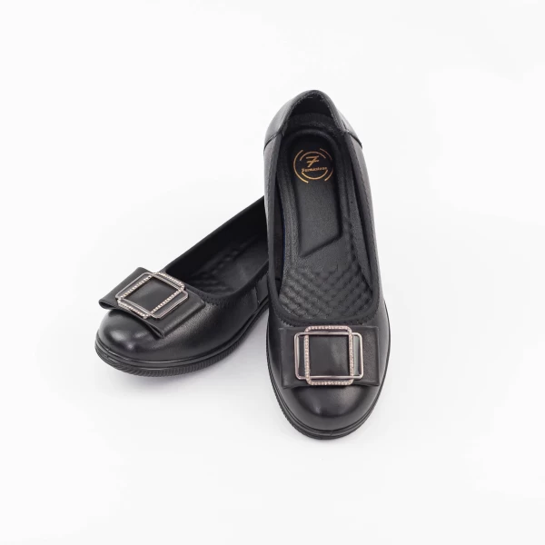 A130 Ballerinas Black Gebildet