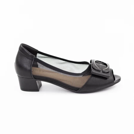 Dicke Fersenschuhe 9627 Schwarz | Gebildet