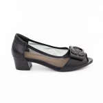 Dicke Fersenschuhe 9627 Schwarz | Gebildet
