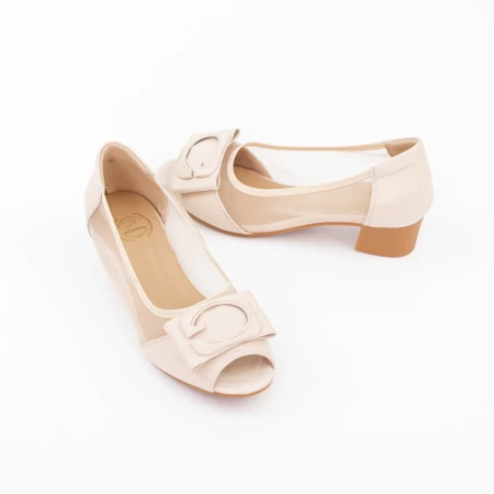 Fette Absätze 9627 Creme Gebildet