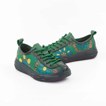 Frauenschuhe jeden Tag 7866 Grün Gebildet