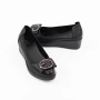 Schuhe auf der Plattform 220711 Schwarz Gebildet