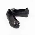 Schuhe auf der Plattform 220711 Schwarz Gebildet